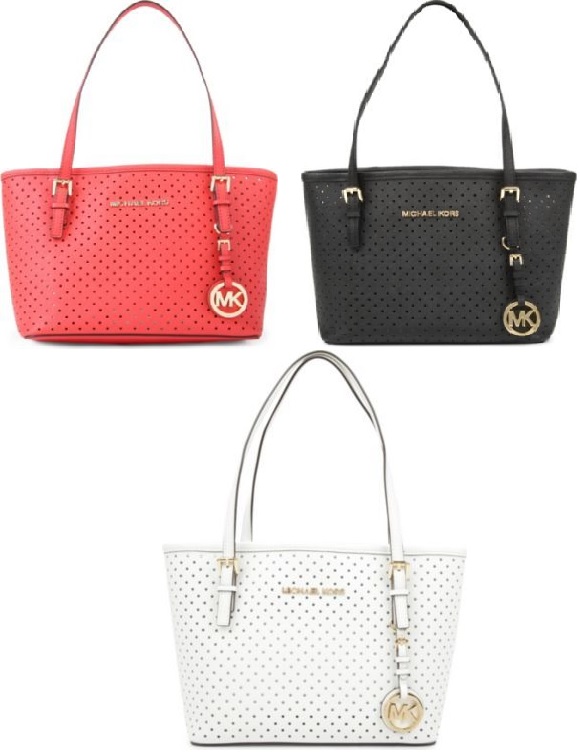 Michael Kors perforated leather tote