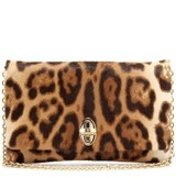 Dolce & Gabbana Animal-print Clutch With Haircalf
