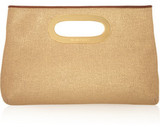 MICHAEL Michael Kors Berkley metallic woven canvas clutch