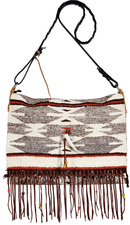 Totem Stone Small Saddle Blanket Fringe Bag
