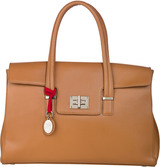 Isla Rule Mae Laptop Handbag, Tan leather