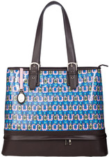 Isla Rule Hannah Laptop Handbag, Blue Check