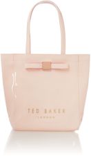 Ted Baker Small nude bowcon tote bag, Nude
