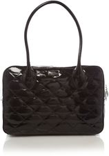 Lulu Guinness Large jenny quilted bowling bag, Black