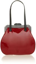 Lulu Guinness Pollyanna red patent shoulder bag, Red