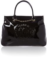 DKNY Patent black tote bag, Black