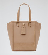 Reiss luggage tag large tote. Hayward in honey leather is a la...