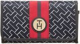 Tommy Hilfiger Jaquard multi coloured large flap over purse, Multi-Coloured