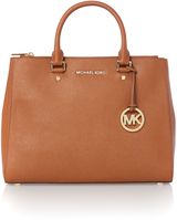 Michael Kors Harper brown logo tote bag, Brown