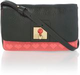 Orla Kiely Punch love heart pink cross body bag, Pink