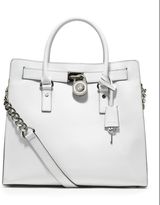 Michael Kors Hamilton large white ns tote bag, White