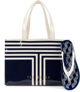 Ted Baker Tebag striped shopper bag, Blue