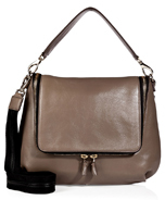 Ideal for everyday in cool taupe leaher, Anya Hindmarch's zipp...