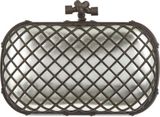 Bottega Veneta Grid metallic clutch Plat