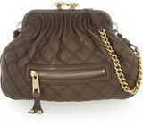 - Marc Jacobs dark-brown Little Stam shoulder bag- Quilted lea...