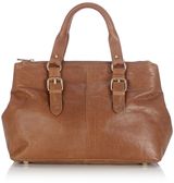 Oasis Leather triple compartment bag, Neutral
