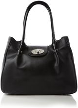 Lulu Guinness Mid romilly pleat tote bag, Black