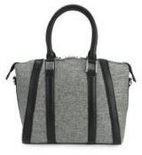 French Connection Women&#39;s Gia Tweed Mix Tote - Black/Grey Weave