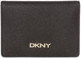 DKNY Saffiano black card holder, Black