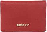 DKNY Saffiano red card holder, Red