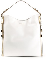 White calf leather large 'Miranda' shoulder bag from Michael K...
