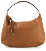 Brown leather 'Skorpios' hobo shoulder bag from Michael Kors f...