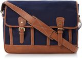 Dune Papillion canvas satchel, Navy