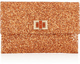 - Anya Hindmarch copper Valorie clutch - Glitter-finished - In...