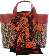 DKNY Scarf tan medium tote bag, Tan