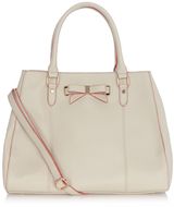 Oasis Betty bow tote bag, Stone