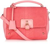 Oasis Tamsin colour block top handle bag, Pink