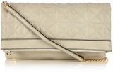 Oasis Carmen quilted clutch bag, Grey