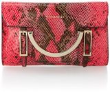 Coccinelle Pink snake crossbody bag, Pink