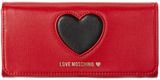 Love Moschino Red and pink colourblock flapover purse, Multi-Coloured