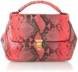 Coccinelle Pink snake medium tote bag, Pink