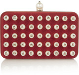 Valentino Pearls Glam embellished satin clutch