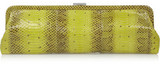 - Michael Kors chartreuse clutch- Ayers- Silver hardware- Inte...
