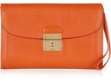 - Marc Jacobs bright-orange Isobel clutch- Leather- Detachable...