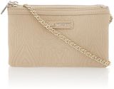 Love Moschino Beige small gothic embossed cross body bag, Neutral