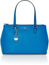 DKNY Saffiano large blue tote bag, Blue
