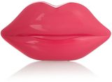 Lulu Guinness Pink perspex lip clutch bag, Pink