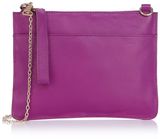 Oasis Stephanie leather clutch bag, Pink