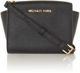 Michael Kors Selma black mini cross body bag, Black