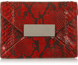 - Michael Kors claret and merlot envelope clutch - Python - Si...