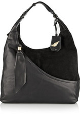 - Diane von Furstenberg black shoulder bag- Leather and suede-...