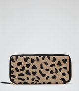 Reiss animal-print wallet. Crafted from luxurious ponyskin and...