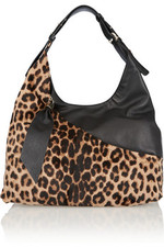 - Diane von Furstenberg leopard-print shoulder bag- Calf hair...