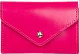 Paper Thinks Recycled Leather Card Holder, Bright Pink