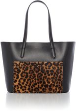 Coccinelle Multi coloured leopard tote bag, Multi-Coloured