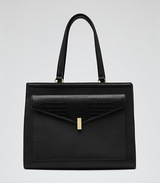 Reiss lock detail handbag. Spacious and stylish, the Lennox ba...